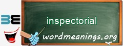 WordMeaning blackboard for inspectorial